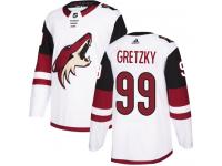 Men's Adidas Wayne Gretzky Authentic White Away NHL Jersey Arizona Coyotes #99