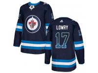 Men's Adidas Winnipeg Jets #17 Adam Lowry Navy Blue Authentic Drift Fashion NHL Jersey