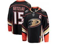 Men's Anaheim Ducks #15 Ryan Getzlaf Authentic Black Home Breakaway NHL Jersey