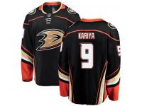 Men's Anaheim Ducks #9 Paul Kariya Authentic Black Home Breakaway NHL Jersey