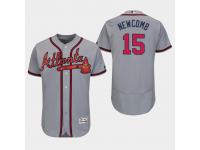 Men's Atlanta Braves Gray Sean Newcomb 2019 Flex Base Authentic Collection Road Jersey