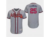 Men's Atlanta Braves Gray Tyler Flowers 2019 Flex Base Authentic Collection Road Jersey