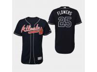 Men's Atlanta Braves Navy Tyler Flowers 2019 Flex Base Authentic Collection Alternate Jersey
