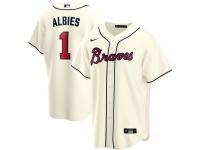 Men's Atlanta Braves Ozzie Albies Nike Cream Alternate 2020 Player Jersey