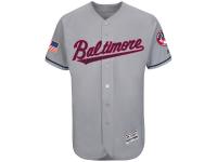 Men's Baltimore Orioles Majestic Gray Fashion  Stars & Stripes 2016 Independence Day  Flex Base Jersey