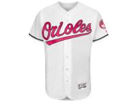 Men's Baltimore Orioles Majestic White Home 2016 Mother's Day Flex Base Team Jersey