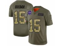 Men's Baltimore Ravens #15 Marquise Brown Limited Olive/Camo 2019 Salute to Service Football Jersey
