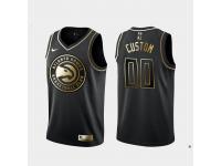 Men's Black Hawks Custom Golden Edition Jersey With Any Name And Number