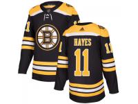 Men's Boston Bruins #11 Jimmy Hayes adidas Black Authentic Player Jersey