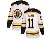 Men's Boston Bruins #11 Jimmy Hayes adidas White Authentic Jersey