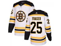Men's Boston Bruins #25 Matt Fraser adidas White Authentic Jersey