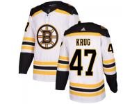 Men's Boston Bruins #47 Torey Krug adidas White Authentic Jersey