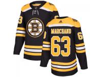 Men's Boston Bruins #63 Brad Marchand adidas Black Authentic Player Jersey