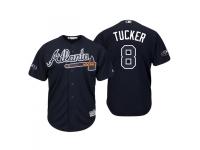 Men's Braves 2018 Postseason Alternate Navy Preston Tucker Cool Base Jersey