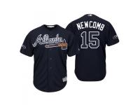 Men's Braves 2018 Postseason Alternate Navy Sean Newcomb Cool Base Jersey