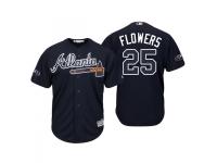 Men's Braves 2018 Postseason Alternate Navy Tyler Flowers Cool Base Jersey