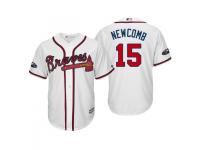 Men's Braves 2018 Postseason Home White Sean Newcomb Cool Base Jersey