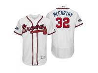 Men's Braves 2018 Postseason White Brandon McCarthy Flex Base Home Jersey