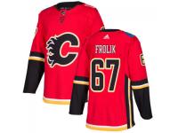 Men's Calgary Flames #67 Michael Frolik adidas Red Authentic Jersey