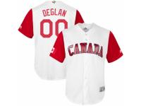 Men's Canada Baseball Majestic #00 Kellin Deglan White 2017 World Baseball Classic Team Jersey