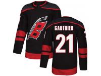 Men's Carolina Hurricanes #21 Julien Gauthier Black Alternate Authentic Hockey Jersey