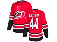 Men's Carolina Hurricanes #44 Julien Gauthier adidas Red Authentic Jersey