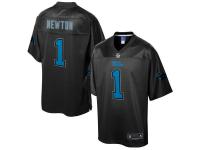 Men's Carolina Panthers #1 Cam Newton Pro Line Black Reverse Fashion Jersey