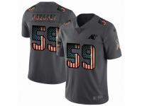 Men's Carolina Panthers #59 Luke Kuechly Limited Black USA Flag 2019 Salute To Service Football Jersey
