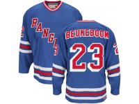 Men's CCM New York Rangers #23 Jeff Beukeboom Royal Blue Authentic Heroes of Hockey Alumni Throwback NHL Jersey
