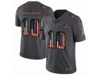 Men's Chicago Bears #10 Mitchell Trubisky Limited Black USA Flag 2019 Salute To Service Football Jersey