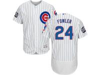 Men's Chicago Cubs #24 Dexter Fowler Majestic White 2016 World Series Bound Home Flex Base Authentic Jersey