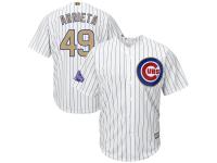 Men's Chicago Cubs Jake Arrieta Majestic White 2017 Gold Program Cool Base Player Jersey