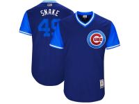 Men's Chicago Cubs Jake Arrieta Snake Majestic Royal 2017 Players Weekend Jersey