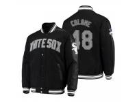 Men's Chicago White Sox Alex Colome Black Full-Snap Scrimmage Varsity Jacket