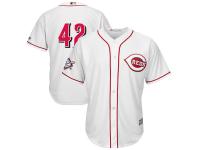 Men's Cincinnati Reds Majestic White 2018 Jackie Robinson Day Official Cool Base Jersey