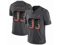 Men's Cleveland Browns #95 Myles Garrett Limited Black USA Flag 2019 Salute To Service Football Jersey