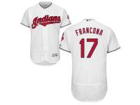 Men's Cleveland Indians #17 Terry Francona Majestic Home White Flex Base Authentic Collection Jersey