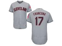 Men's Cleveland Indians #17 Terry Francona Majestic Road Gray Flex Base Authentic Collection Jersey