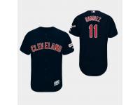Men's Cleveland Indians 2019 All-Star Game Patch #11 Navy Jose Ramirez Flex Base Jersey