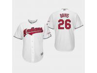 Men's Cleveland Indians 2019 All-Star Game Patch #26 White Rajai Davis Cool Base Jersey