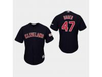 Men's Cleveland Indians 2019 All-Star Game Patch #47 Navy Trevor Bauer Cool Base Jersey
