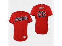 Men's Cleveland Indians #26 Scarlet Rajai Davis Authentic Collection Alternate 2019 Flex Base Jersey