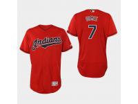 Men's Cleveland Indians #7 Scarlet Yan Gomes Authentic Collection Alternate 2019 Flex Base Jersey