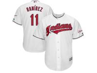 Men's Cleveland Indians Jose Ramirez Majestic White Home 2019 All-Star Game Patch Cool Base Player Jersey