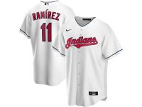 Men's Cleveland Indians Jose Ramirez Nike White Home 2020 Player Jersey