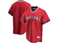 Men's Cleveland Indians Nike Red Road Cooperstown Collection Team Jersey