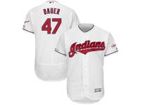 Men's Cleveland Indians Trevor Bauer Majestic White Home 2019 All-Star Game Patch Flex Base Player Jersey