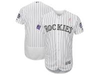 Men's Colorado Rockies Majestic White 2018 Mother's Day Home Flex Base Team Jersey