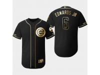 Men's Cubs 2019 Black Golden Edition Carl Edwards Jr Flex Base Stitched Jersey