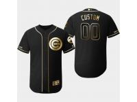 Men's Cubs 2019 Black Golden Edition Custom Flex Base Stitched Jersey